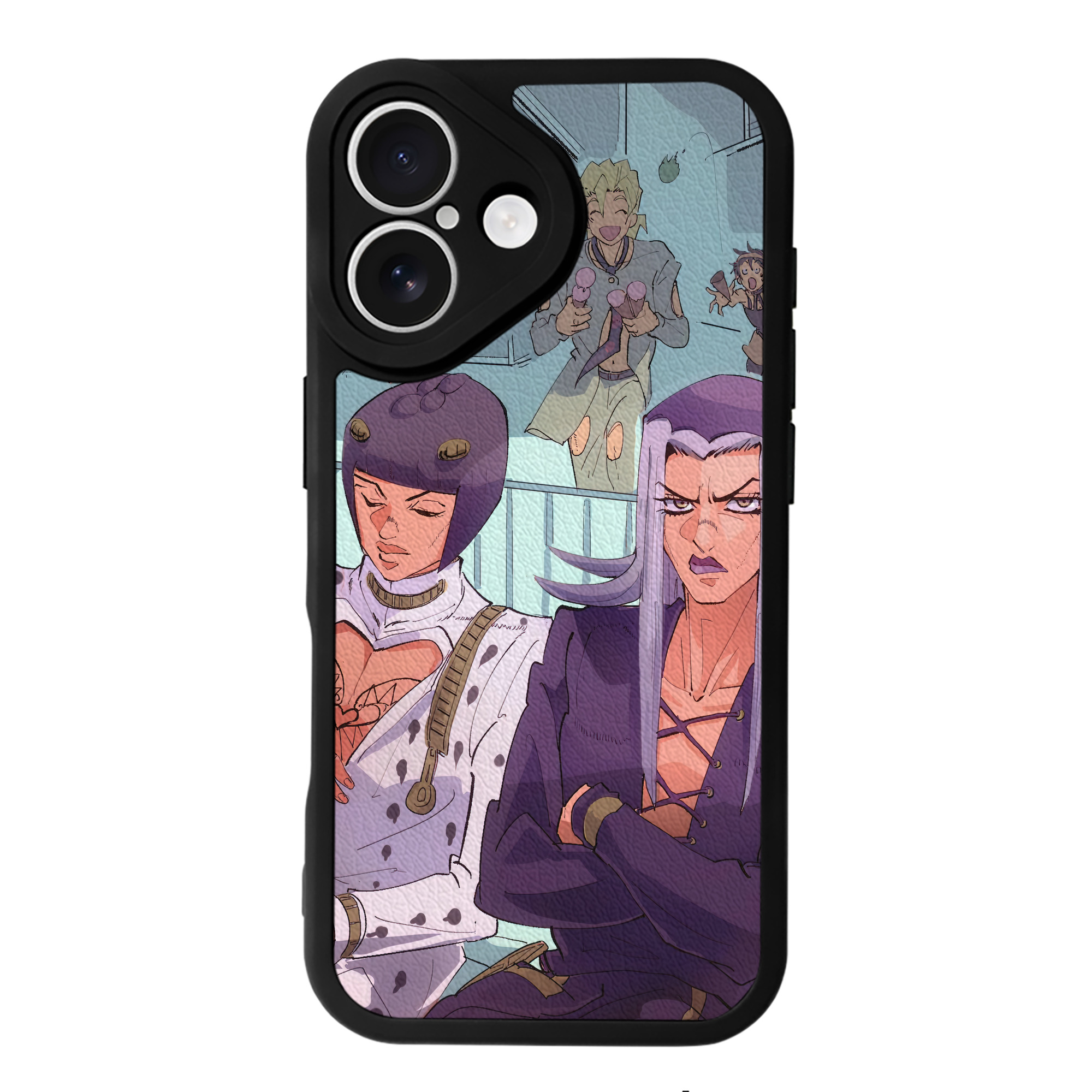 （画像用） ジョジョの奇妙な冒険 JoJo's Bizarre Adventure 【iPhone 16シリーズ対応】シリコンスマホケース（レザー調） 材質：シリコン